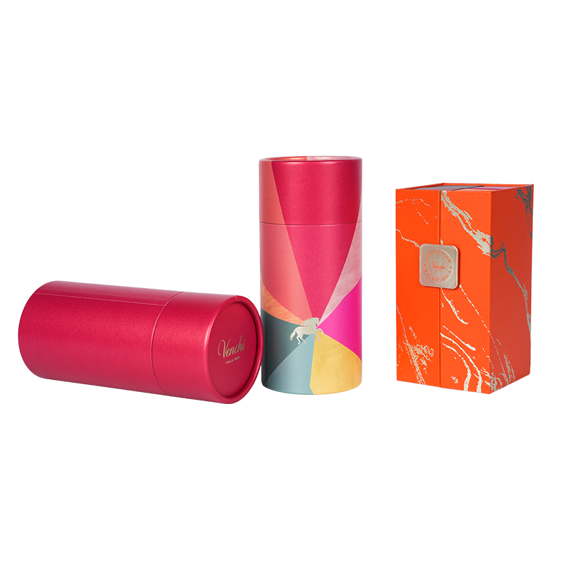 Жесткая съемная крышка (небо и земля) круглая шоколадная коробка