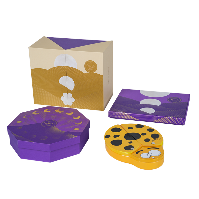 Жесткая двухдверная упаковочная коробка для шоколада.