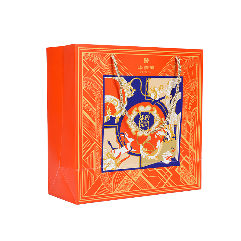 Сумка для переноски торта из крафт-белого картона с водостойкой ручкой