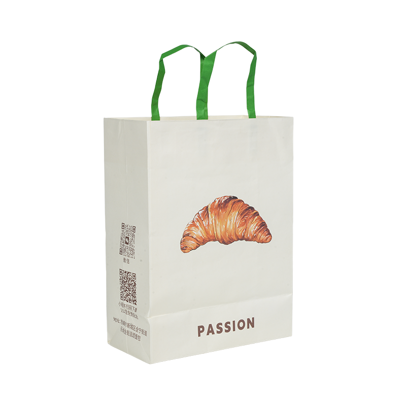 Сумка для переноски торта из крафт-белого картона с водостойкой ручкой